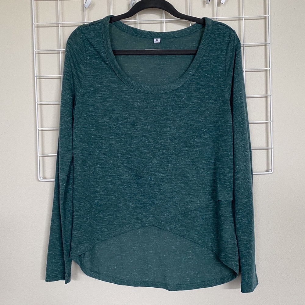 Basin + Range Long Sleeve Crossover Top Medium